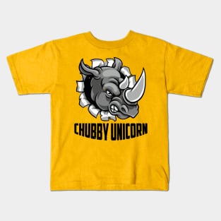 Angry Chubby Unicorn Rhino Gift Kids T-Shirt